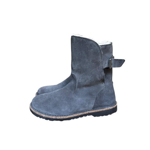 Birkenstock casual grunge Uppsala gray suede shearling ankle boots 40 - Picture 2 of 8